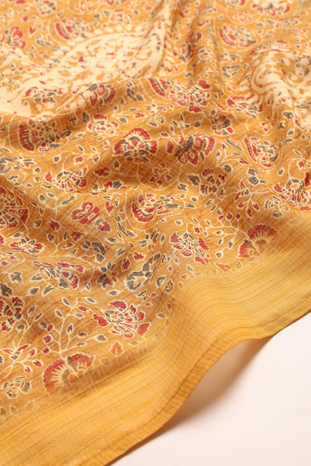 Soch Womens Mustard Viscose Blend Botanical Salwar Suit With Beads