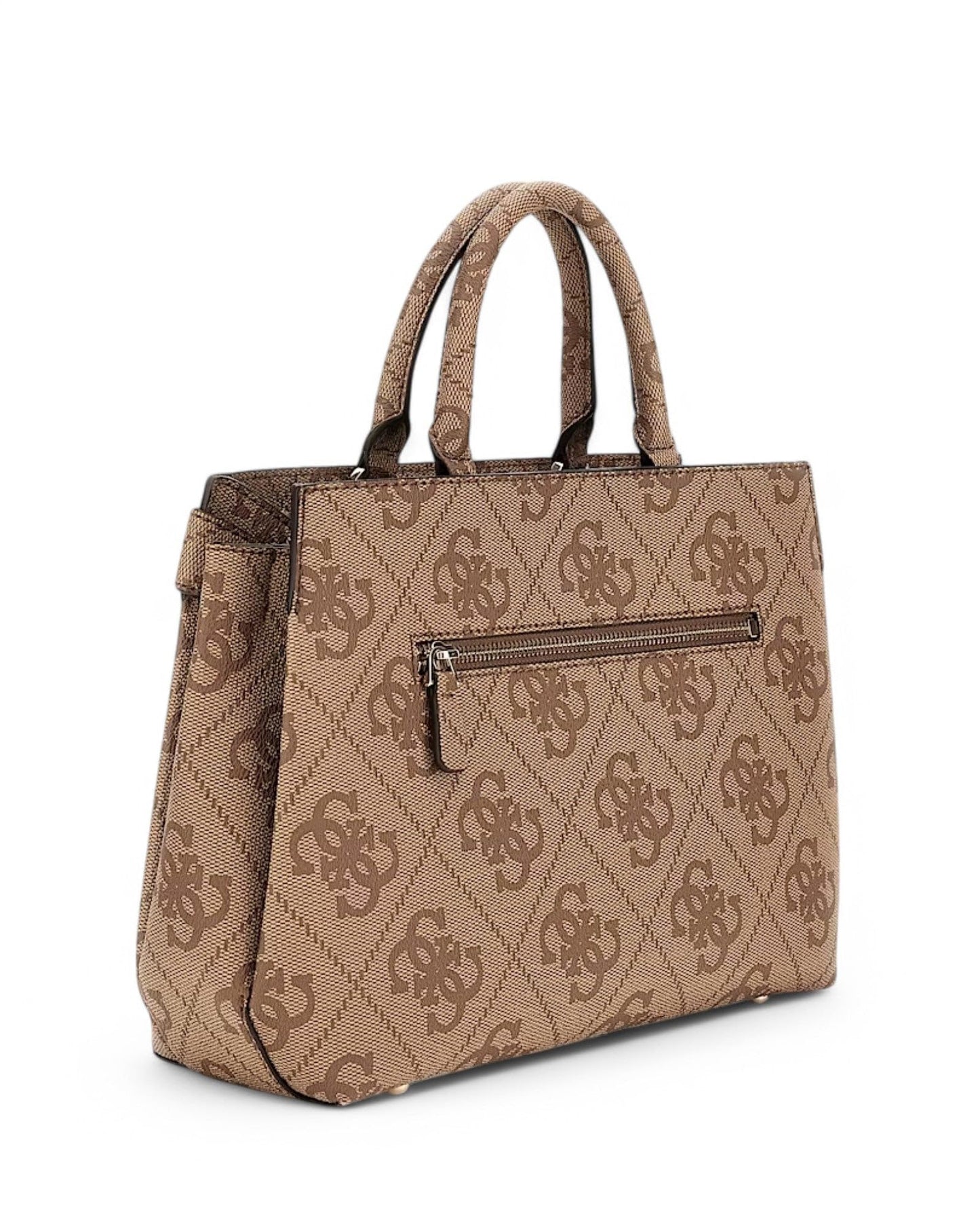 GUESS Latte Logo Printed Lorelei Girlfriend Satchel Bag