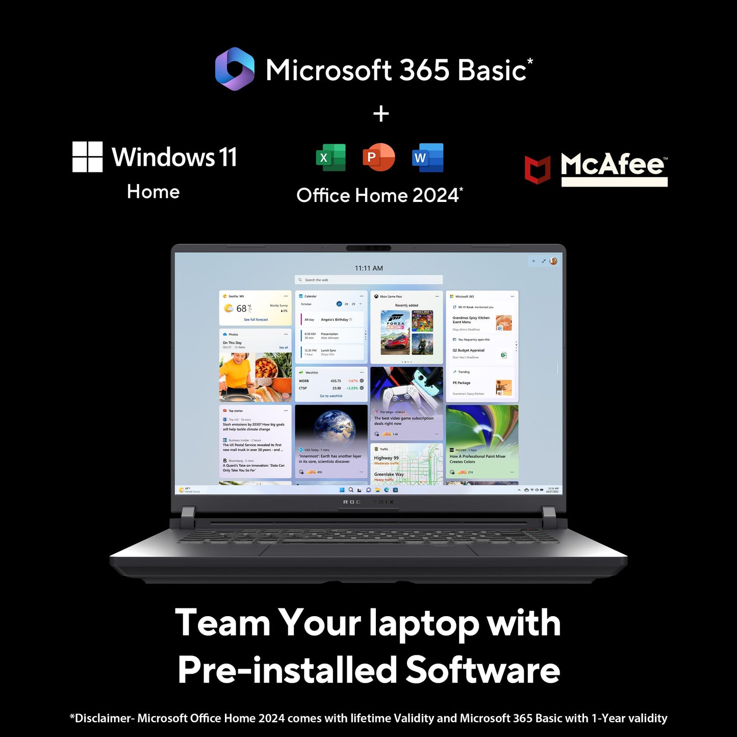 ASUS ROG Strix G16, Intel Core Ultra 9 275HX, Gaming Laptop(RTX 5060-8GB/115W TGP/16GB/1TB /2.5K QHD+/16"/240Hz/90WHrs/Windows 11/M365 Basic (1Year)*/Office Home 2024/Eclipse Gray/) G615LM-S5128WS