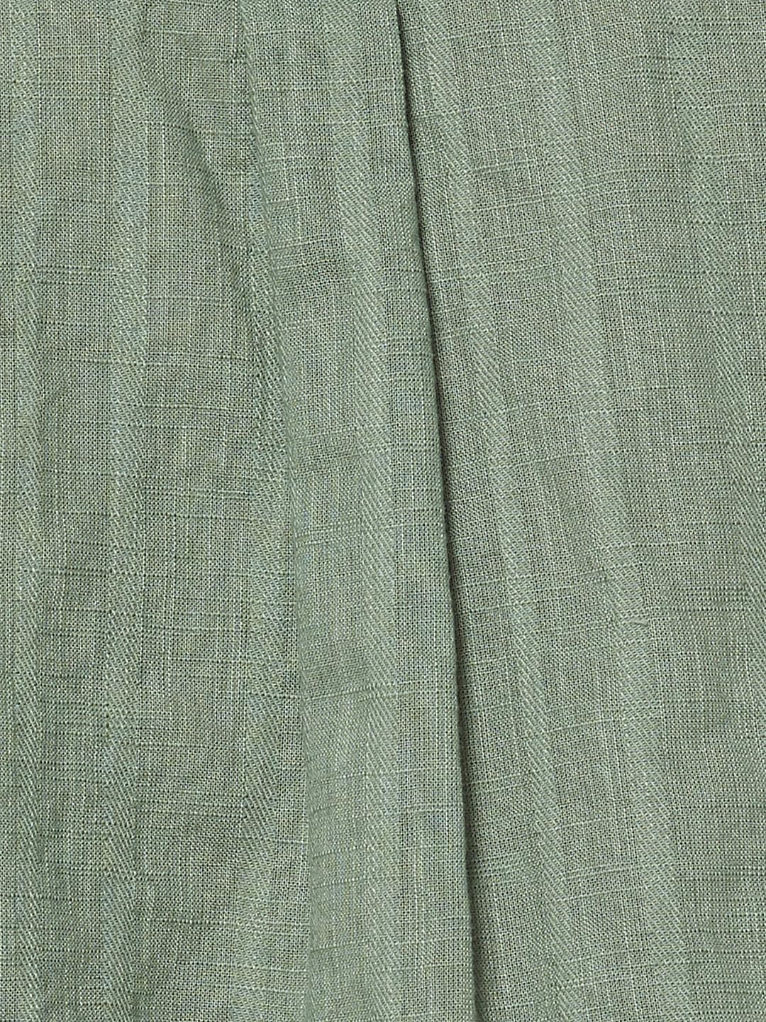 Max Men Striped Regular Fit Shirt(Green_S)