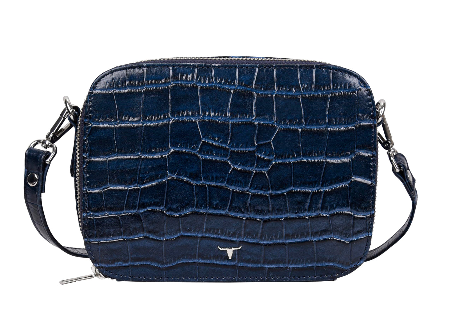 URBAN FOREST Emma Printed Blue Leather Sling Bag for Women