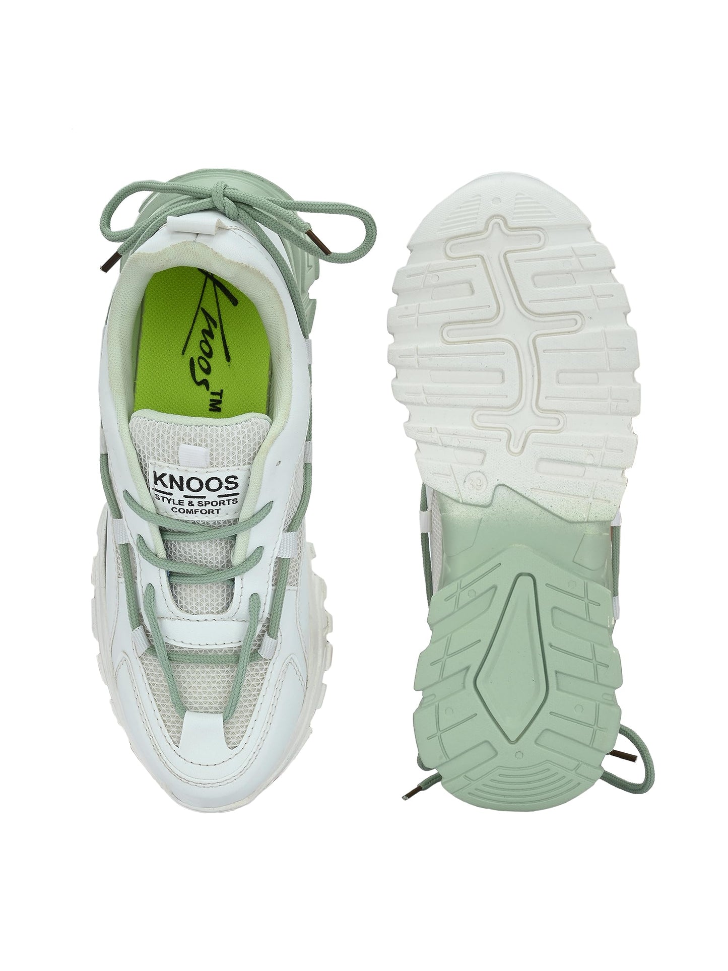 KNOOS Stylish Trendy Lightweight Canvas Casual High Top Sneaker Shoes For Women's & Girls| Sneakers| White Shoes, 5 UK