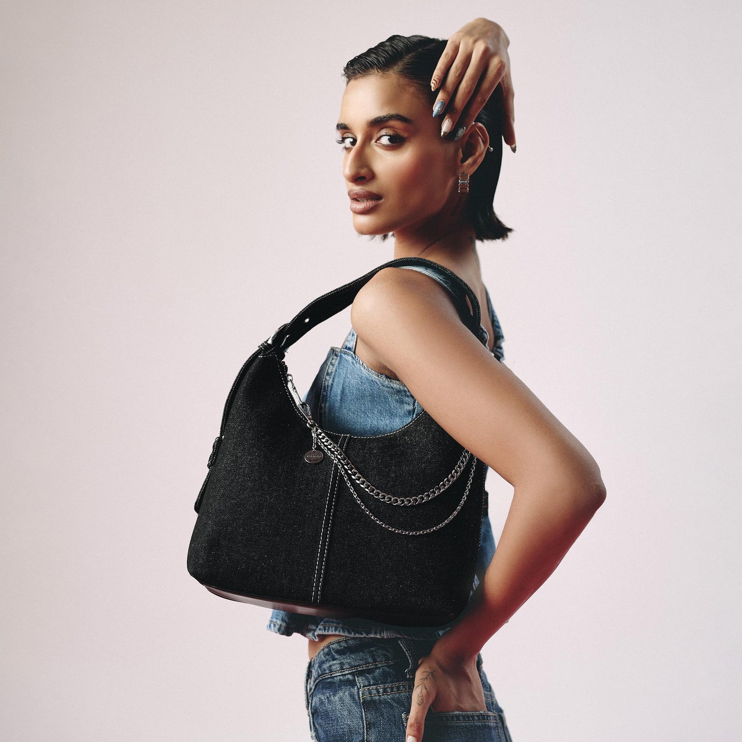 Miraggio Rio Hobo Bag (Black)