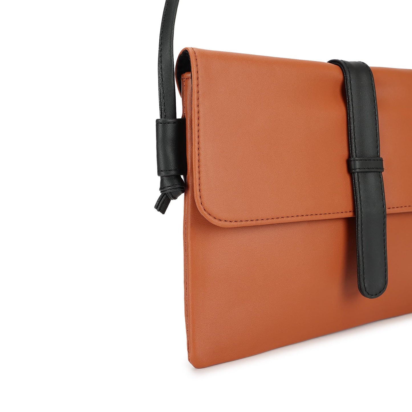 Fastrack Women Flap Buckle Sling Bag with Secure Buckle Closure - Stylish Flap-Over Crossbody for Everyday Use, Brown
