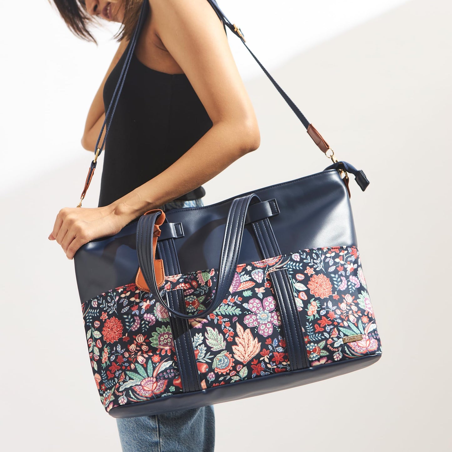 Chumbak Office Tote Bag for Women | Stylish Shoulder Bags for College | Professional Canvas Tote Bag | Laptop-Friendly College Bag