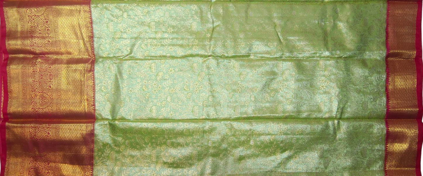 SREE KUMARAN Women's Kanchipuram Silk Pure Pattu Sarees With Blouse (VSK178-2)