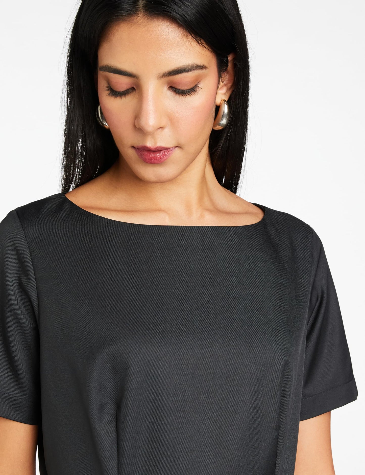 Van Heusen Women Women's Polyester Blend Modern Above The Knee Dress (VWDRCRGFY60768_Black