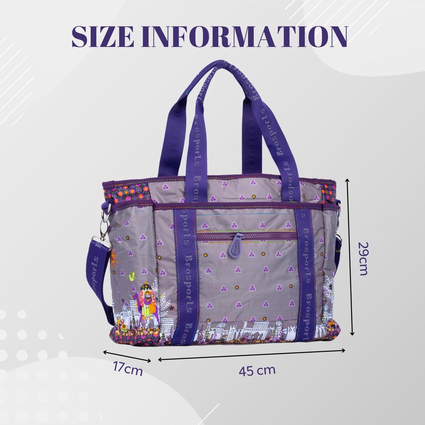 MISTYCDEP Nylon Handbag For Women Fashion Top Handle Tote Bag Multi Layer Shoulder Laptop Bag Work Bag Diaper bag For Women Carry On Shoulder Bag With Compartments Zipper (purple)