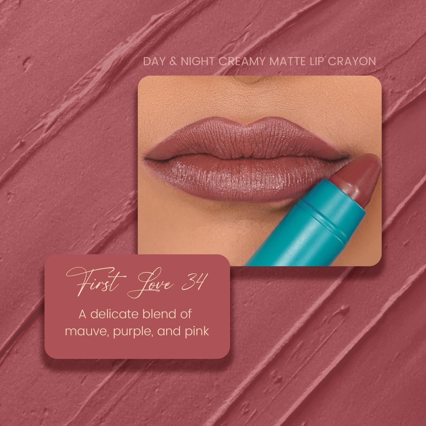 Parul Garg Beauty Creamy Matte Lip Crayon | Soft Matte & Hydrating Formula with Almond Oil & Vitamin E | Rich Pigment & Comfortable Wear | 100% Vegan (First Love 34)