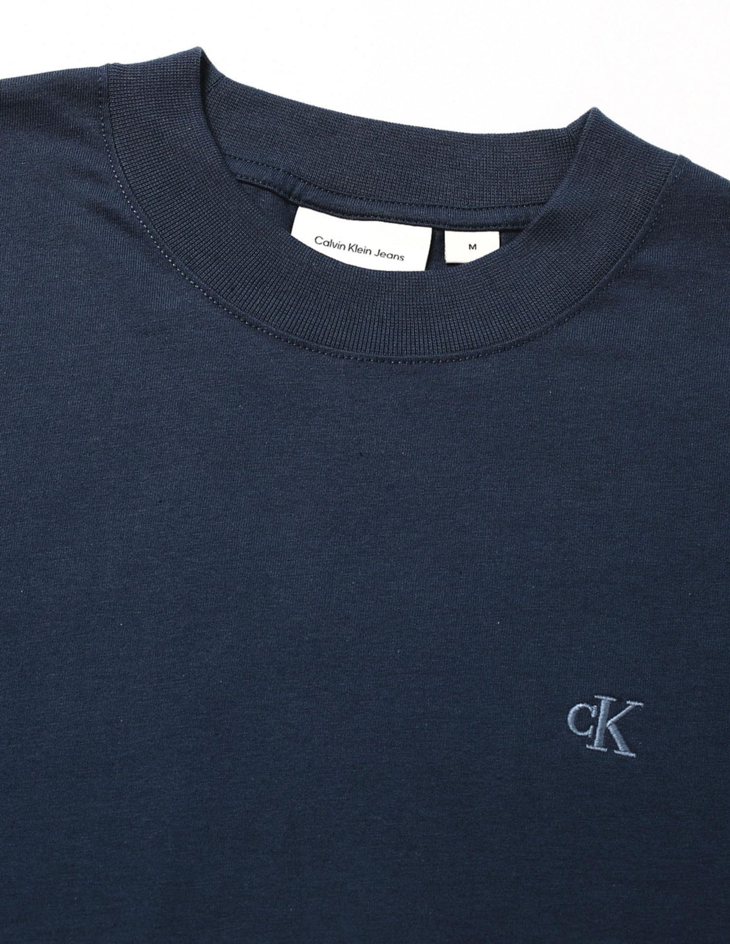 Calvin Klein Jeans Men Blue Solid Round Neck Short Sleeves T-Shirt