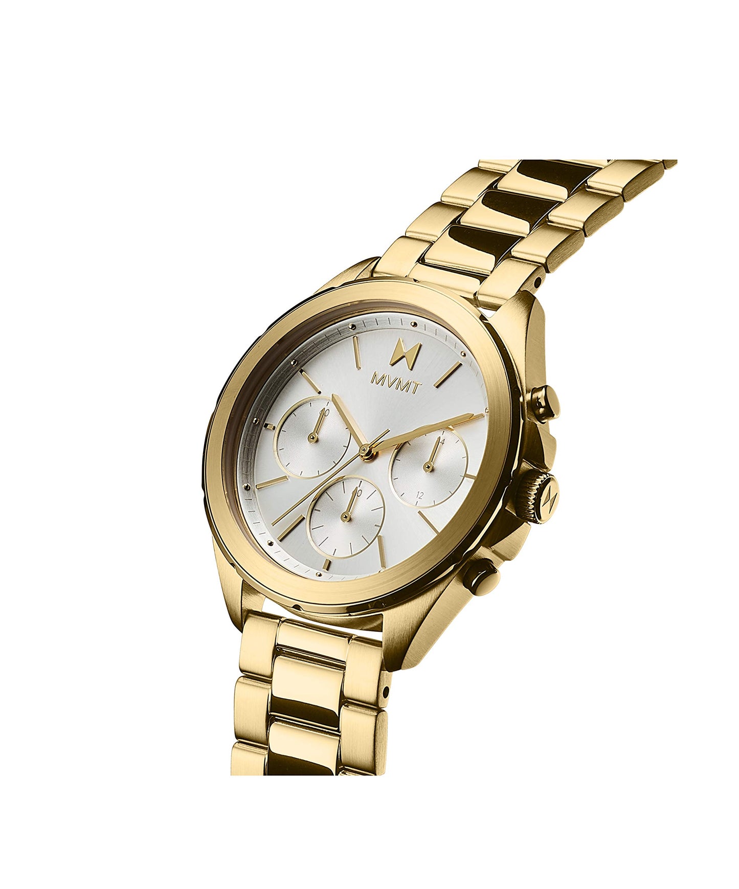 MVMT Stainless Steel Getaway Analog White Dial Gold Strap Women's Watch-28000128-D