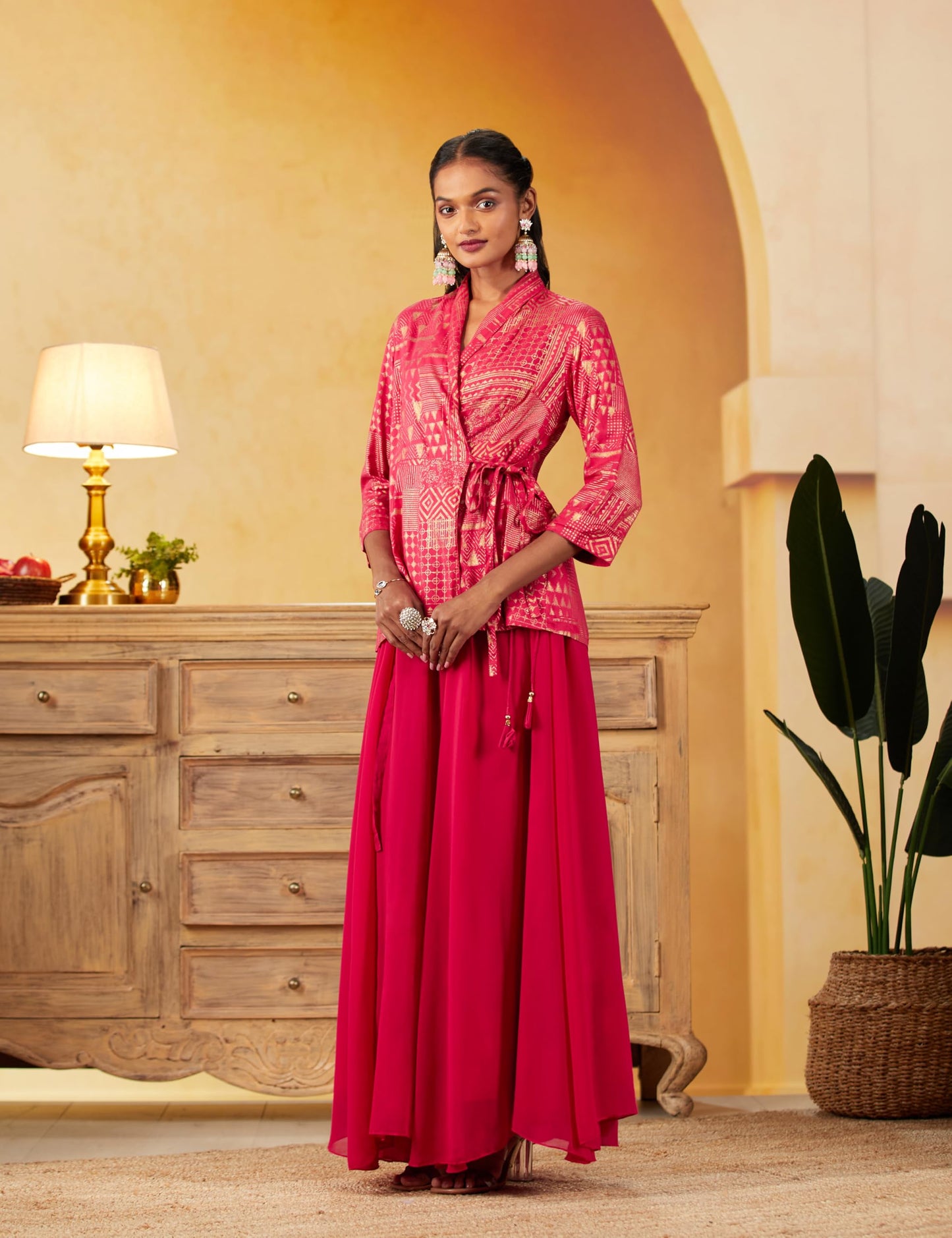 BIBA WOMEN PRINTED RELAXED MIX AND MATCH(FUSION1770_FUCHSIA_32)