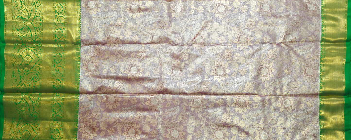 VFCollections Women's Kanchipuram Silk Pure Pattu Sarees With Blouse (VFC626-2)