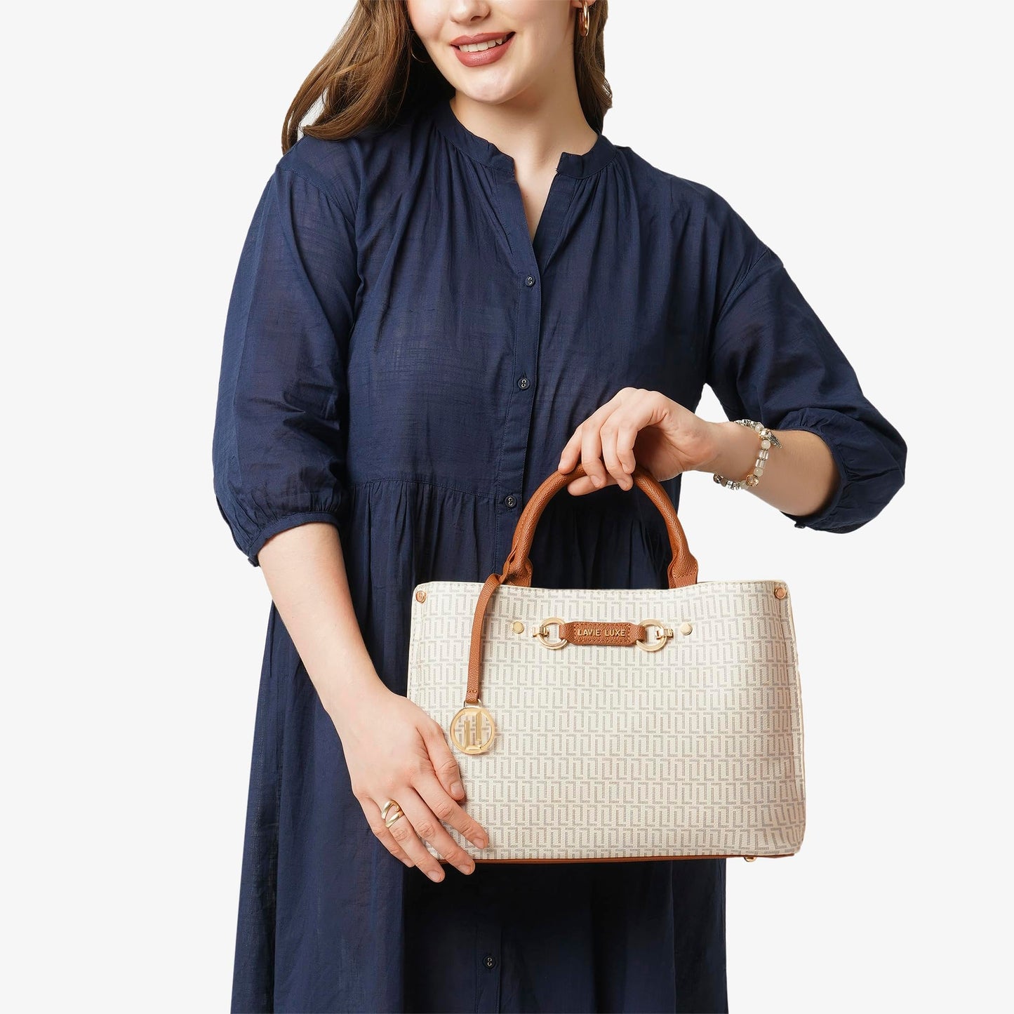 Lavie Luxe Laura 3 Compartment Tote Handbag | Tote Bag for Work | Ladies purse | Stylish Shoulder Bag | Gift for Women