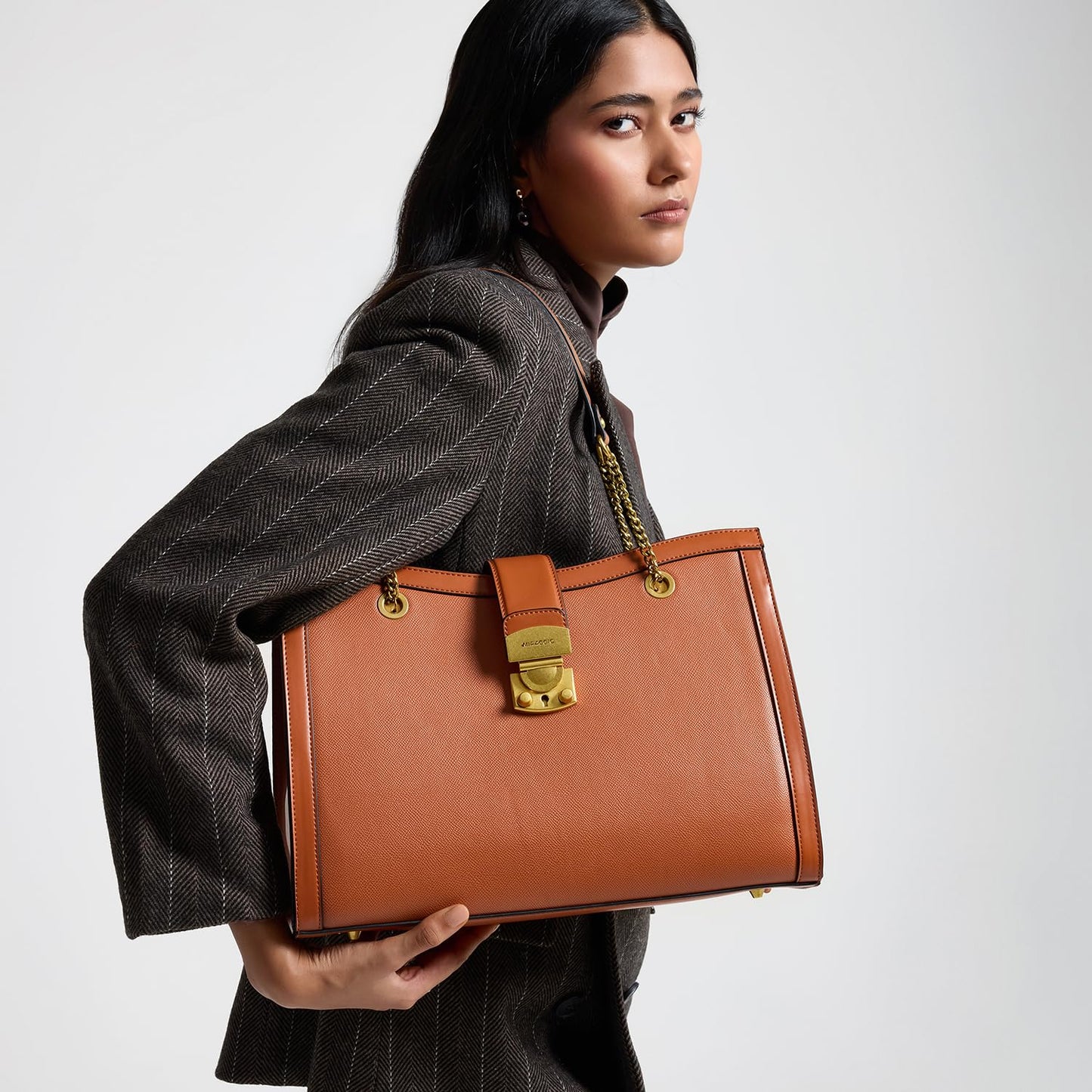 Miraggio Selena Tote Bag For Women (Brown)