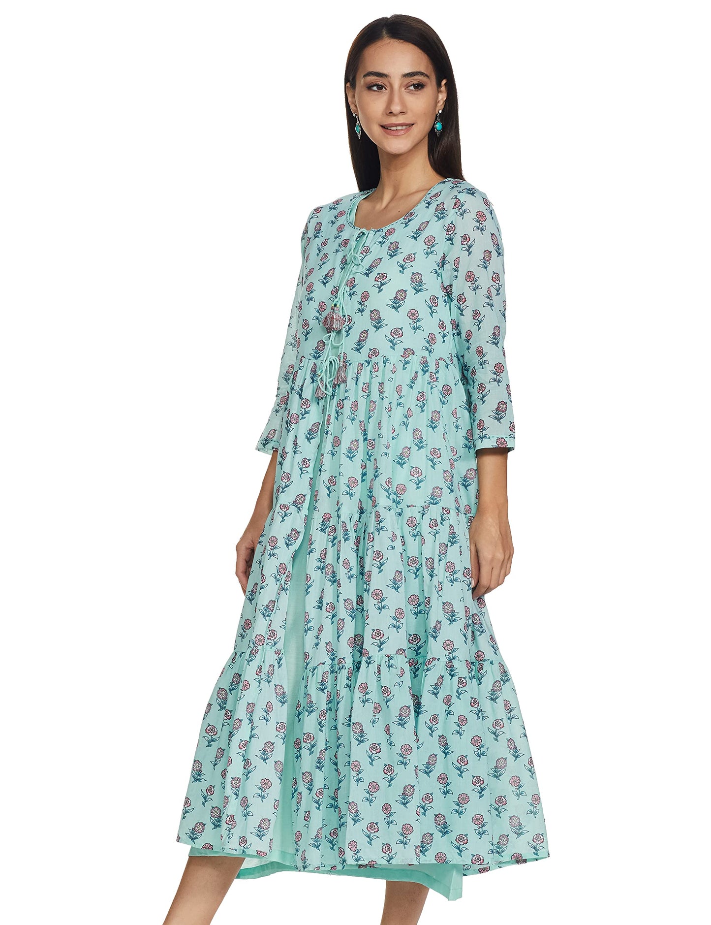 BIBA Women Printed Mix and Match(Casual D1331_Turquoise_42)