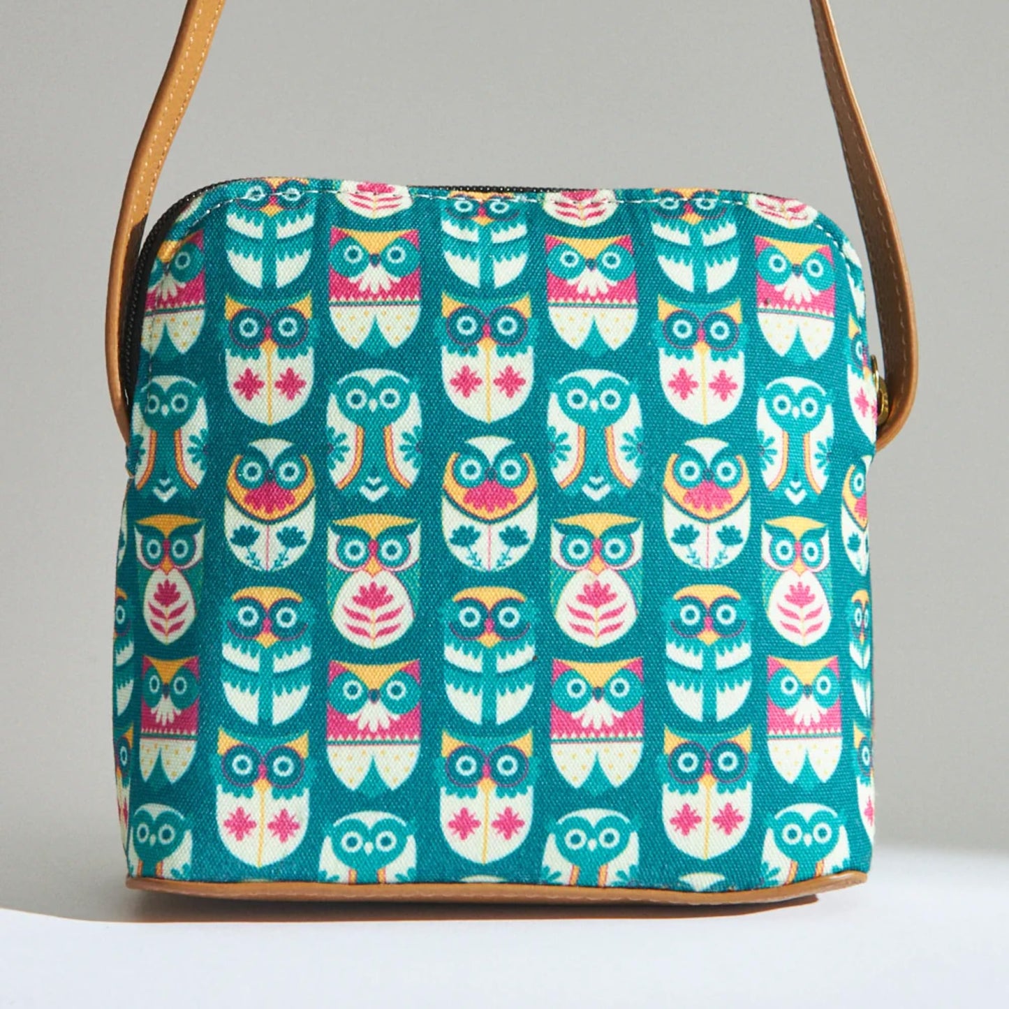 TEAL BY CHUMBAK Crossbody Sling Bag for Women | Stylish Printed Canvas Box Sling bag | Multipurpose Daily use Bag for Office/College/Travel