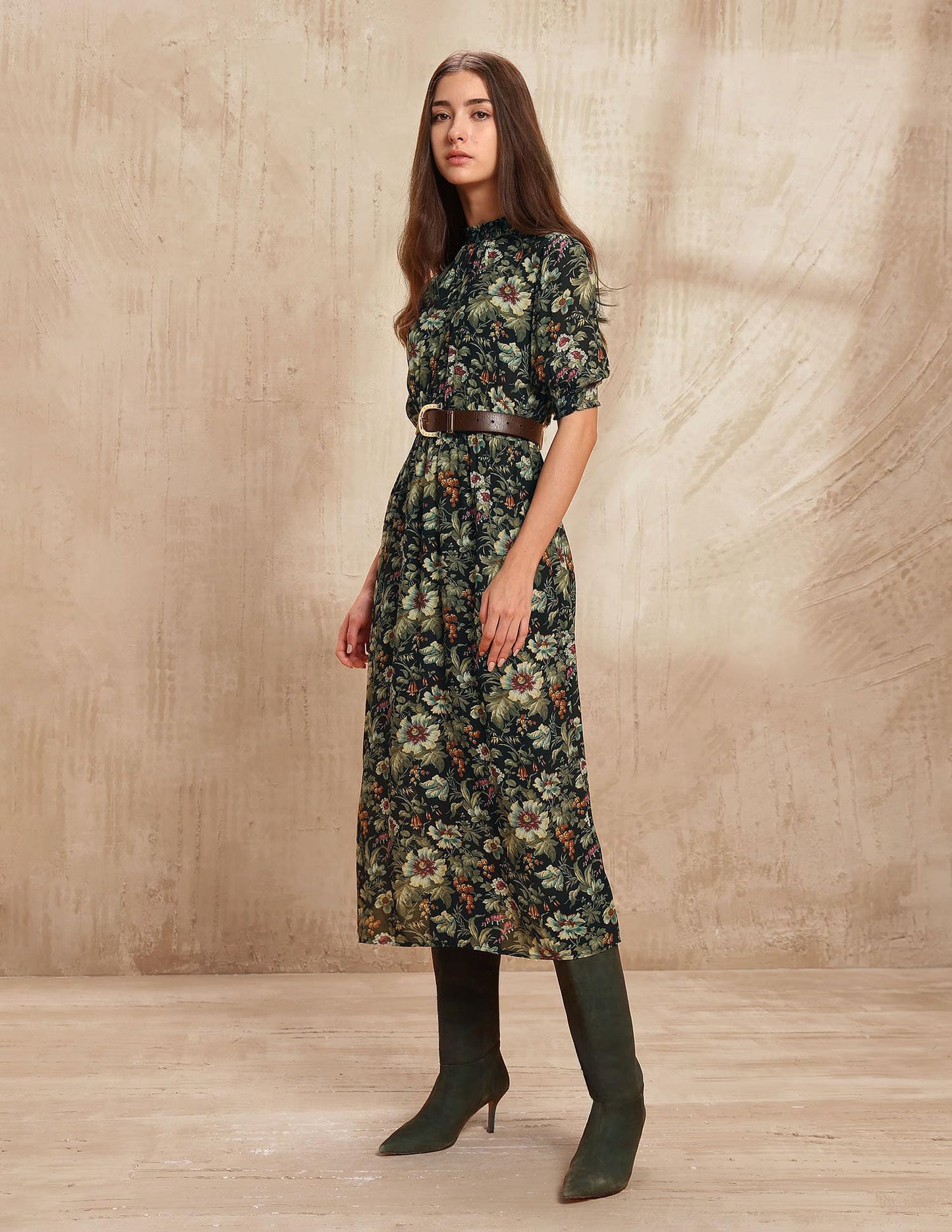 U.S. POLO ASSN. Women's Rayon A-Line Midi Dress