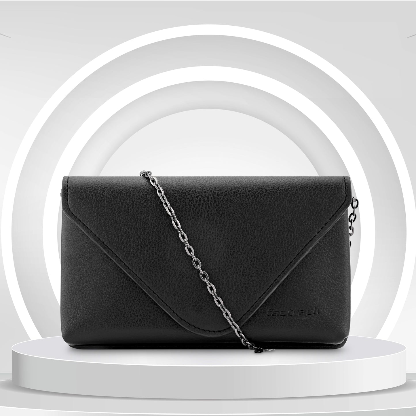 Fastrack Women Convertible Clutch with Metal Chain