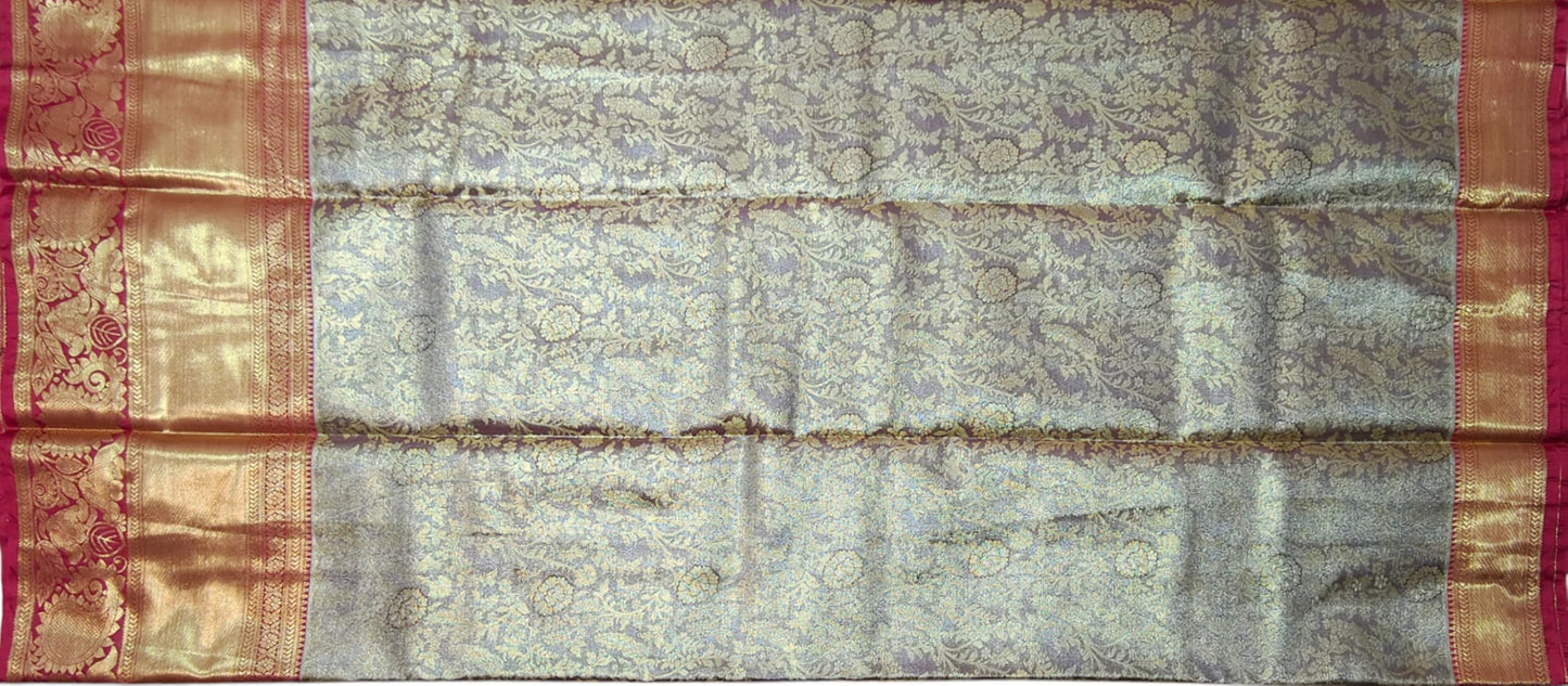 VFCollections Women's Kanchipuram Silk Pure Pattu Sarees With Blouse (Vfc451-1), Green