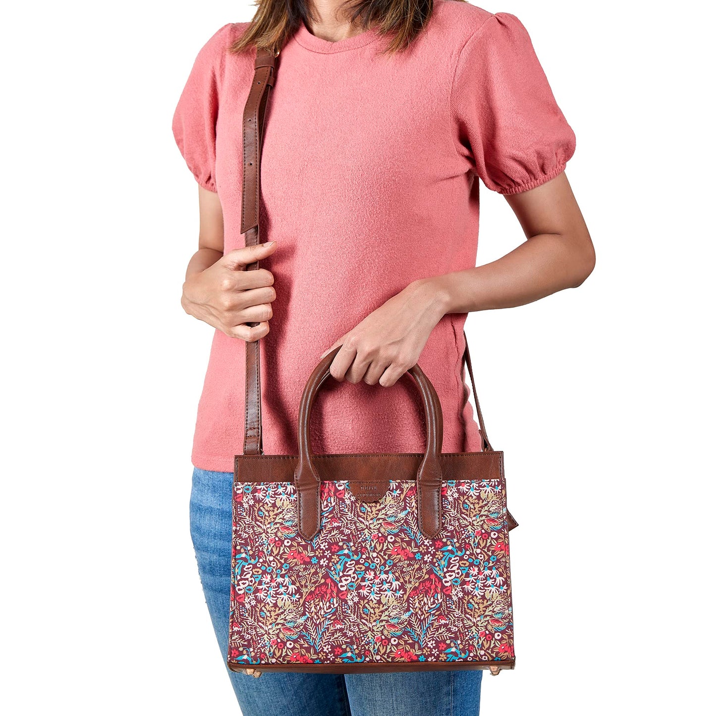 TEAL BY CHUMBAK Office Tote Bag for Women | Stylish Shoulder Bags for College | Professional Canvas Tote Bag | Laptop-Friendly College Bag