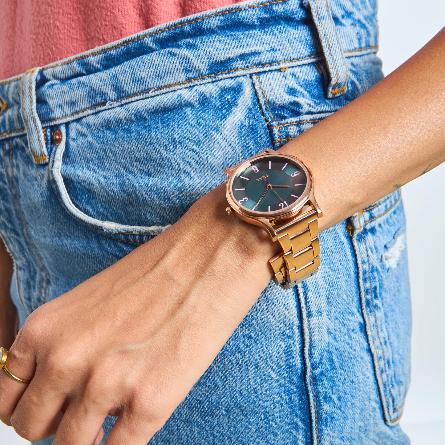 TEAL BY CHUMBAK Round Dial Analog Hand Watch for Women, Gifts for Women/Girls/Ladies, Stylish Fashion Watch for Casual/Work