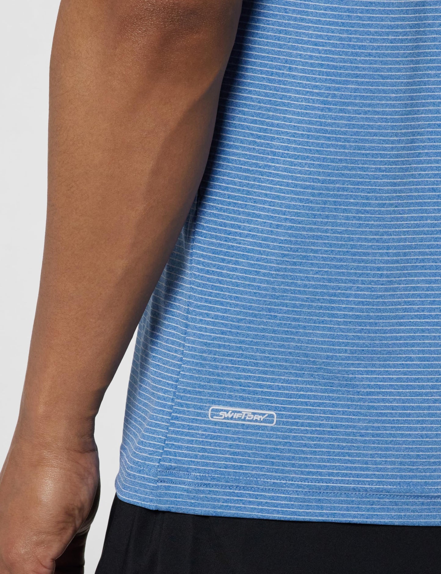 Van Heusen Performance Men T-Shirt - Polyester Spandex - Swift Dry, Crew Neck, Mesh Ventilation_61006_Swiss Blue_L