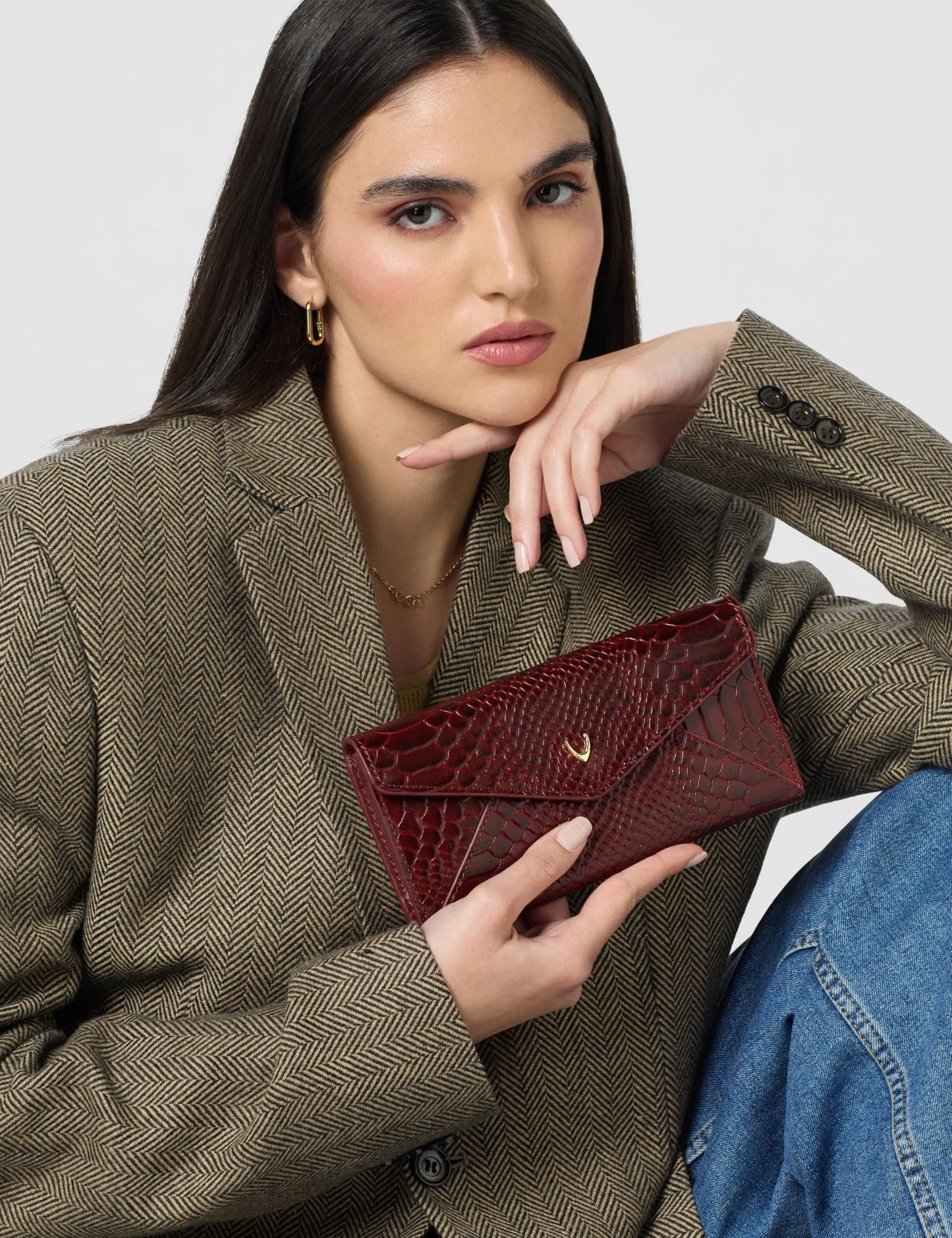 Hidesign Women's Leather Clutch