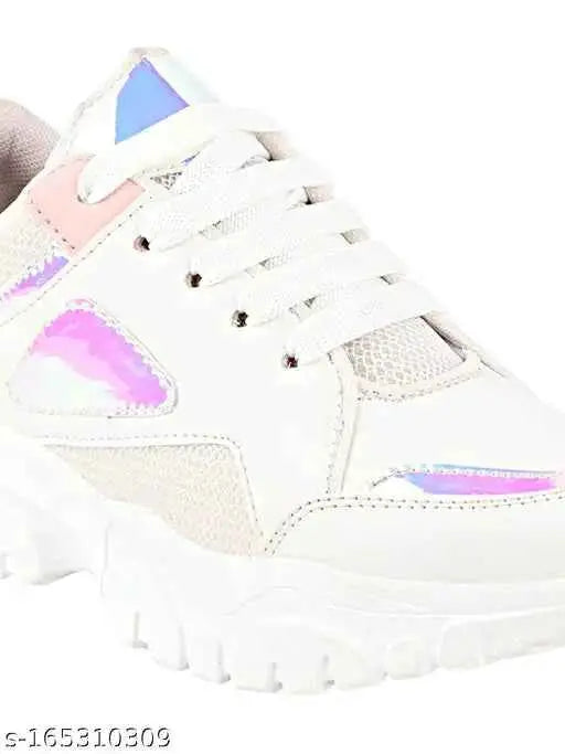 Casual Comfortable, Walking, Running Shoes For Girls For Women (White) SaumyasStore