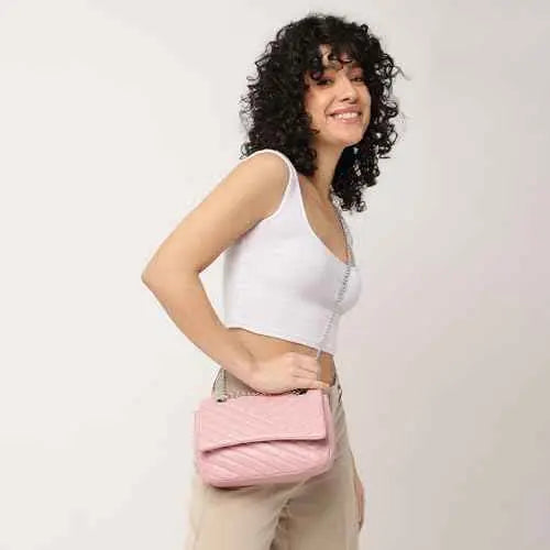 Fastrack Casual Sling Bag with Magnetic Button for Girls, Medium Size with Internal Zipper, Made with Premium Faux Leather, Versatile and Durable Design SaumyasStore