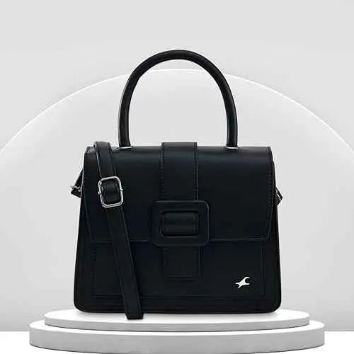 Fastrack Solid Structured Satachel | Faux-Leather Women's Handbags | Satchel for Casual Carry SaumyasStore