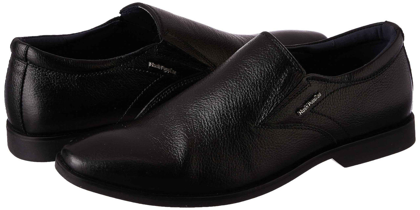 Hush Puppies Men's Aaron Slipon E 23 Formal Shoes (8556001_Black_9 UK) SaumyasStore