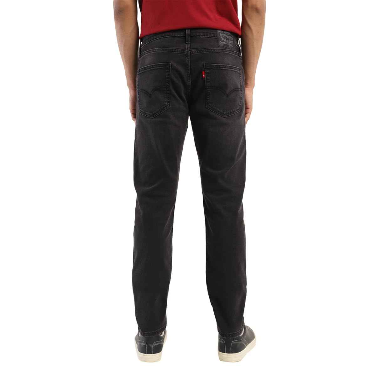 Levi's Men's 512 Slim Tapered Fit Mid-Rise Light Fade Stretchable Jeans Black SaumyasStore