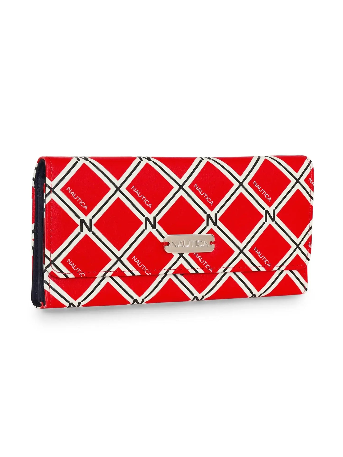 Nautica Money Manager RFID Women's Polyurethane Wallet Clutch Organizer, Red SaumyasStore