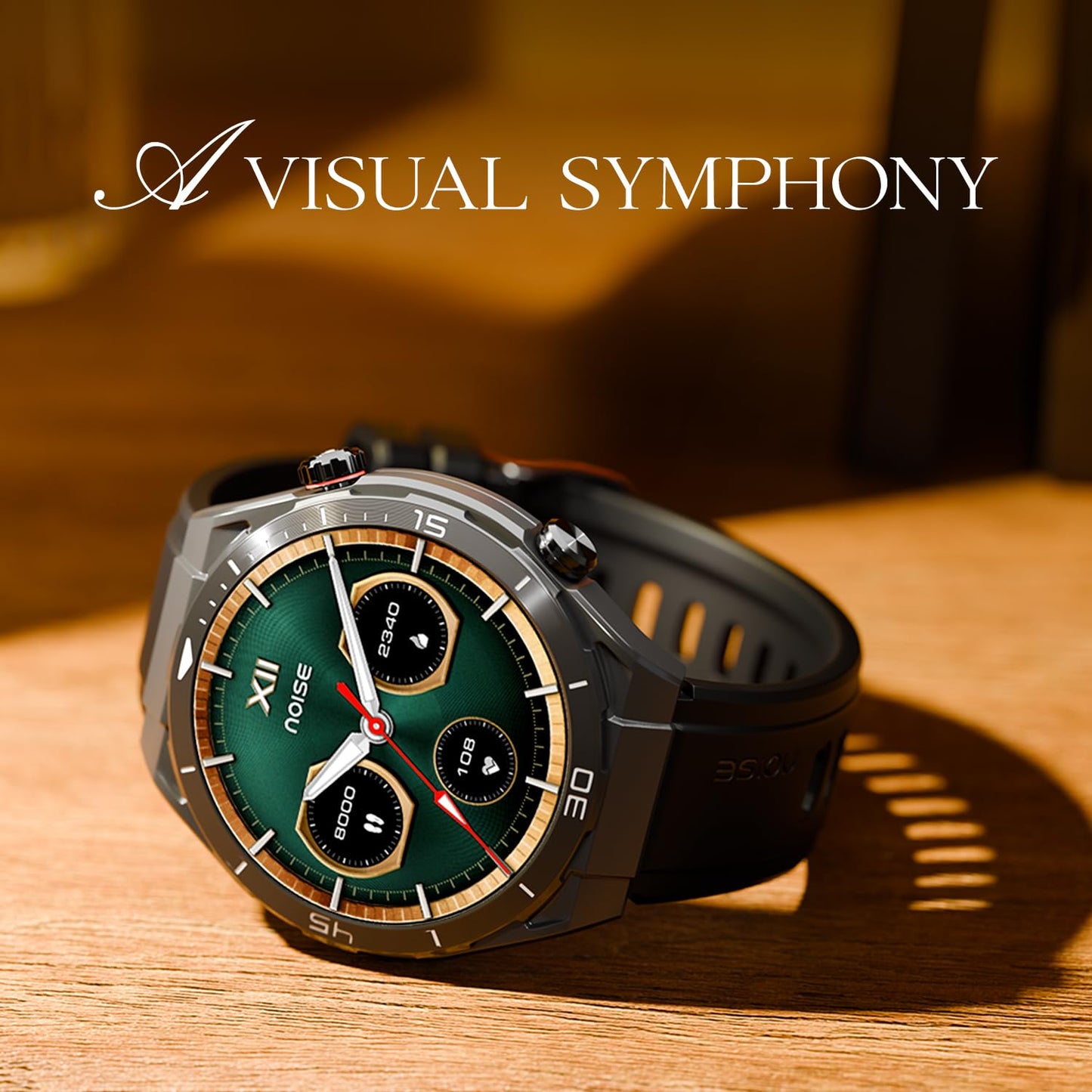 Noise Active 2 Smart Watch with 1.46" AMOLED Display, Upto 10 Days Battery, Premium Metal Build with Sleek Dial, BT Calling, Functional Crown, 100+ Sports Modes (Classic Black) SaumyasStore