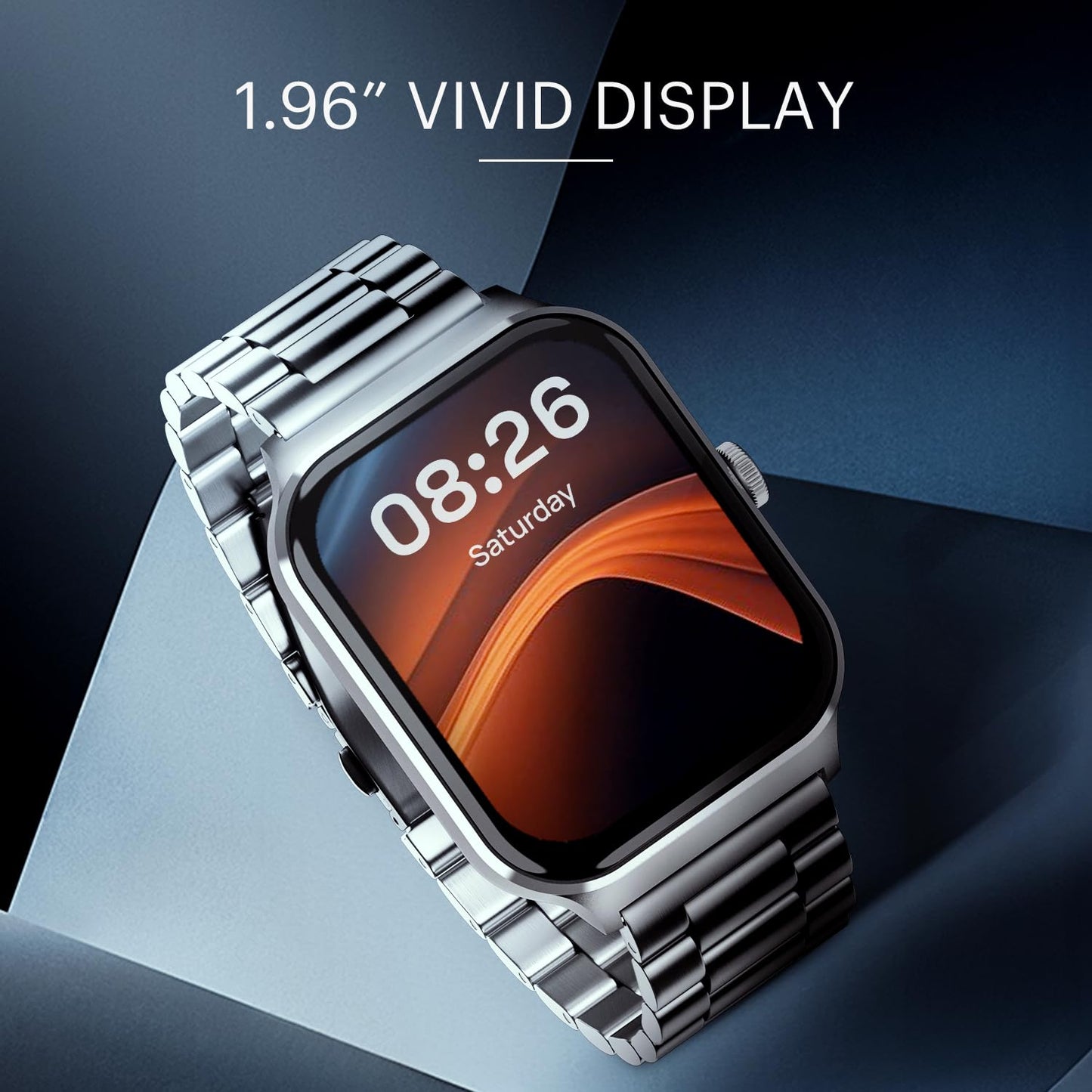 Noise Canvas Smart Watch with 1.96" Vivid Display, Functional Crown, BT Calling, 150+ Watch Faces, AI Voice Assistant, Health Suiteᵀᴹ, 100+ Sports Modes, IP67, Upto 7 Days Battery (Elite Black) SaumyasStore