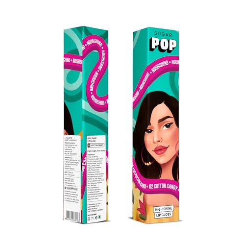 SUGAR POP High shine Lip Gloss - 02 Cotton Candy - 3.5 ml | Richly Pigmented | Hyaluronic-Infused | Vitamin E, jojoba oil & shea butter enriched SaumyasStore