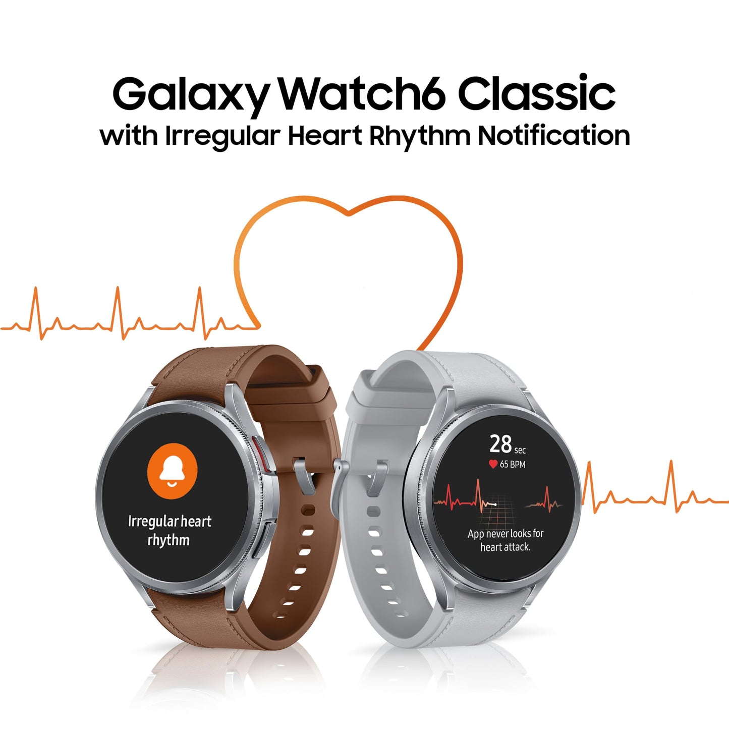Samsung Galaxy Watch6 Classic LTE (43mm, Silver, Compatible with Android only) | Introducing BP & ECG Features SaumyasStore