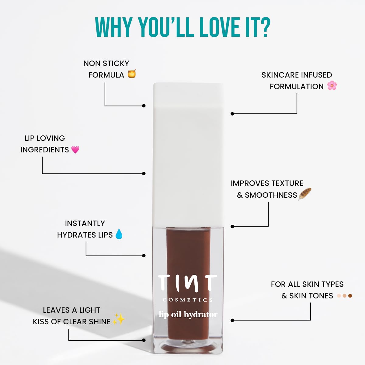 Tint Cosmetics 6ml Glitter Soft Natural Instant Hydrate Lip Oil For Dry & Chapped Lips, Light Weight, Long Lasting, Non Sticky, Moisturization & Nourishment For Girls & Women (Golden Hour) SaumyasStore