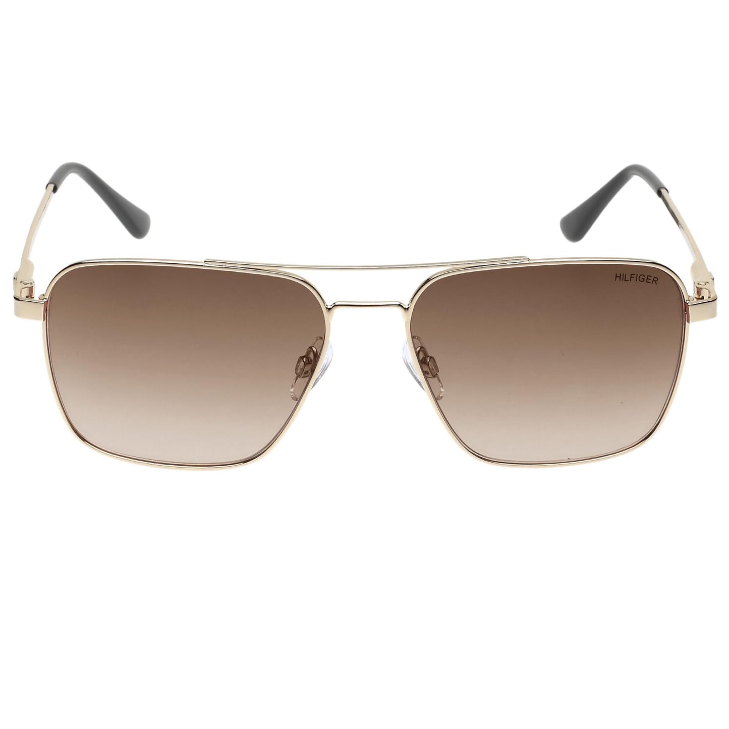 Tommy Hilfiger|Gold Full Frame Square Sunglasses|100% UV Protected (Uv 400) Brown Gradient Faded Lens|Men's|Large|TH TROY C4 58 S SaumyasStore