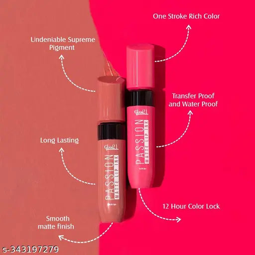 Glam21 Passion Matte Lip Ink | Upto 12-Hour Color Stay | Lightweight & Comfortable | Non-Sticky And Non-Drying - 09 Matte In Maroon,6gm
