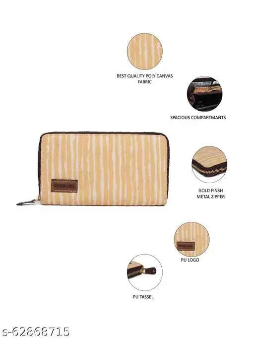 ASTRID Yello Multicompartment Wallet For Girls And Women