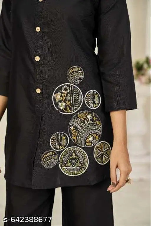 Trendy Designer Code-Set With Embroidered For Women