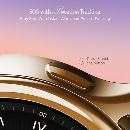 boAt Enigma Daze Women's Luxury Smart Watch w/ 1.3”(3.3cm) Luminous Display, Emergency SOS Live Location Sharing, Functional Crown, Watch Face Studio, QR Tray, BT Calling, HR & SpO2 (Cherry Blossom) SaumyasStore