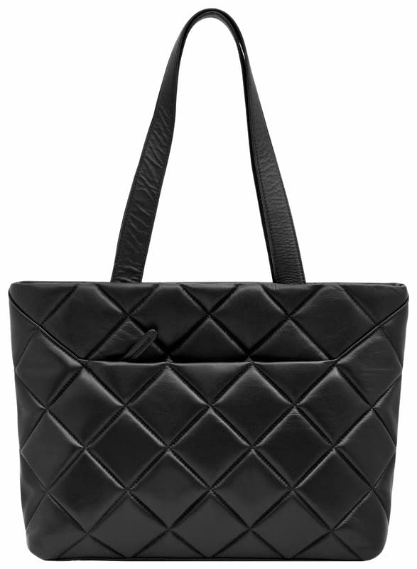 eske Elif- Genuine Leather Tote Handbag For Women - Spacious Compartments - Work and Travel Bag - Durable - Water Resistant - Adjustable Strap - SaumyasStore