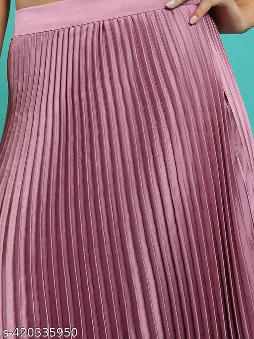 Ketch Women Pink Midi Skirt