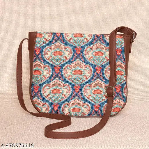 Zouk Kovil Blue U-Shaped Sling Bag