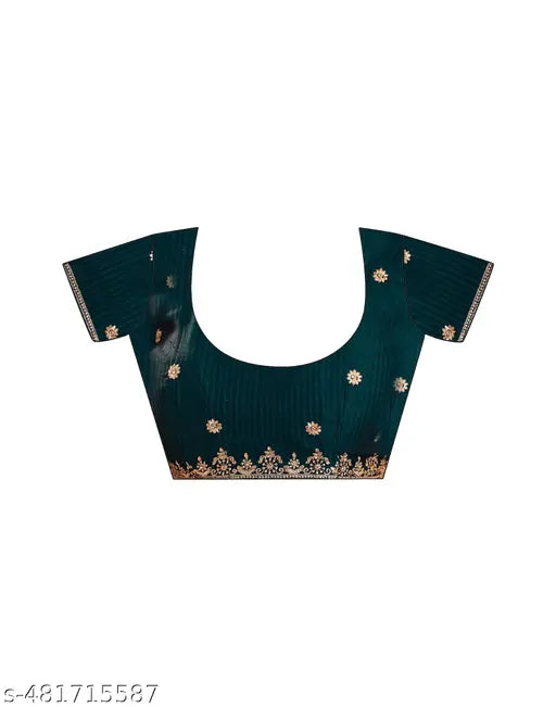 SATRANI Silk Blend Red Saree with Silk Blend Blouse