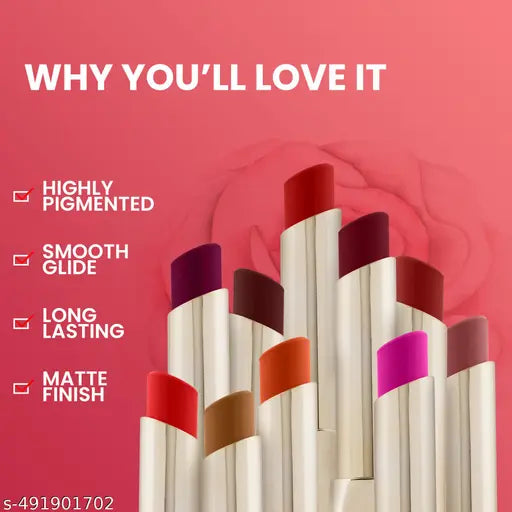 Seven Seas Color Edition Day-Long Lipcolor Lipstick | Smudge Proof | Smooth Coating | Loger Stay | Vivid Pigments | Water Proof Lipstick (Sepa Skin1,3.5g )320