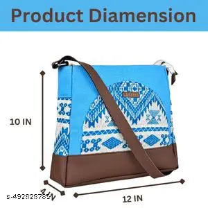 ENSAC Women's Premium Cotton/Full Sling Shoulder Bag | Ladies Purse Handbag | Special & Luxury Gift